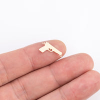 Gun Pistol Connectors - 14Kt Gold Filled or Sterling Connectors - For Permanent Jewelry Bracelet or Necklace - Permanent Jewelry Supply