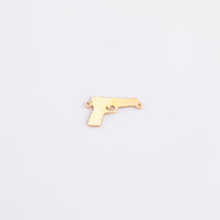 Gun Pistol Connectors - 14Kt Gold Filled or Sterling Connectors - For Permanent Jewelry Bracelet or Necklace - Permanent Jewelry Supply