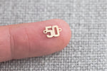 Gold filled football player number for permanent jewelry Supply, number connector, bulk, wholesale supplies for jewelry, Team, charm bar