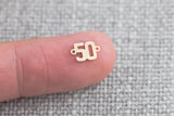 Gold filled football player number for permanent jewelry Supply, number connector, bulk, wholesale supplies for jewelry, Team, charm bar