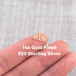 2024 Connector - 14K Gold Filled Sterling Silver Rose Gold 2024 Connectors - Graduation Link Bracelet or Necklace - Permanent Jewelry Supply