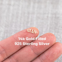 2024 Connector - 14K Gold Filled Sterling Silver Rose Gold 2024 Connectors - Graduation Link Bracelet or Necklace - Permanent Jewelry Supply