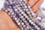 Natural Pink Amethyst Beads Smooth Round 4mm, 6mm, 8mm, 10mm, 12mm. Smooth Gemstone Beads A Quality