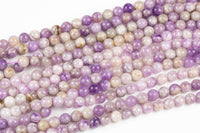 Natural Pink Amethyst Beads Smooth Round 4mm, 6mm, 8mm, 10mm, 12mm. Smooth Gemstone Beads A Quality