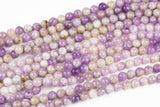 Natural Pink Amethyst Beads Smooth Round 4mm, 6mm, 8mm, 10mm, 12mm. Smooth Gemstone Beads A Quality