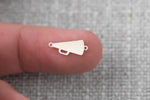 Megaphone Connector 14K Gold Filled Sterling Silver - Cheerleader Cheer Cheerleading Dance Charms Sports Connectors Permanent Jewelry Supply