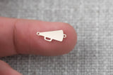 Megaphone Connector 14K Gold Filled Sterling Silver - Cheerleader Cheer Cheerleading Dance Charms Sports Connectors Permanent Jewelry Supply