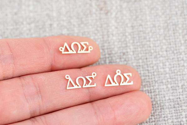 Gold Filled Greek Letter Connectors Sorority Fraternity Made in Texas USA