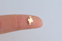 Four Leaf Clover Connector 14K Gold Filled Connectors or Sterling Silver Clover Connectors Bracelet or Necklace - Permanent Jewelry Supply