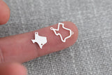 Set of 2 Inner+Outer Any State Charm 14K Gold Filled 925 Sterling Silver Texas Connectors - Bracelet or Necklace - Permanent Jewelry Supply