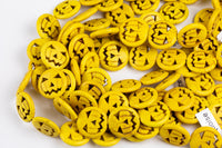 Turquoise Pumpkin Beads 25mm Pumpkins Halloween Yellow Turquoise 15.5" Strand