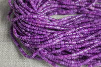 Purple Jade-Pastel Color- Barrel Smooth- 4x6mm- 15 inches