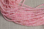 Pink Jade-Pastel Color- Barrel Smooth- 4x6mm- 15 inches