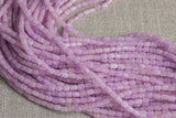 Light Purple Pink Jade-Pastel Color- Barrel Smooth- 4x6mm- 15 inches