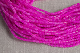 Dark Fusia Jade-Pastel Color- Barrel Smooth- 4x6mm- 15 inches