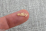 Permanent Jewelry Connector Bestie Mama Sister Grammy Wifey Auntie Mini Mimi 14K Gold Filled 925 Sterling Silver Connectors Made in USA