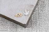 gold filled Marijuana Cannabis Leaf weed 420 connector - silver or gold filled- permanent jewelry word connectors- charm, pendant