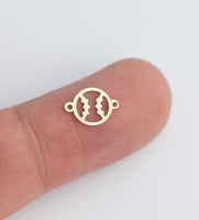 14K Gold Filled Baseball Connector Permanent Jewelry Connectors 14K GF 1420 or 925 Sterling Silver 7mm tall ball connector