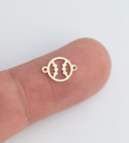 14K Gold Filled Baseball Connector Permanent Jewelry Connectors 14K GF 1420 or 925 Sterling Silver 7mm tall ball connector