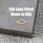 Cloud Connector - 14Kt Gold Filled Sterling Silver - Connectors - Permanent Jewelry Supply