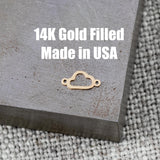 Cloud Connector - 14Kt Gold Filled Sterling Silver - Connectors - Permanent Jewelry Supply