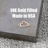 Cloud Connector - 14Kt Gold Filled Sterling Silver - Connectors - Permanent Jewelry Supply