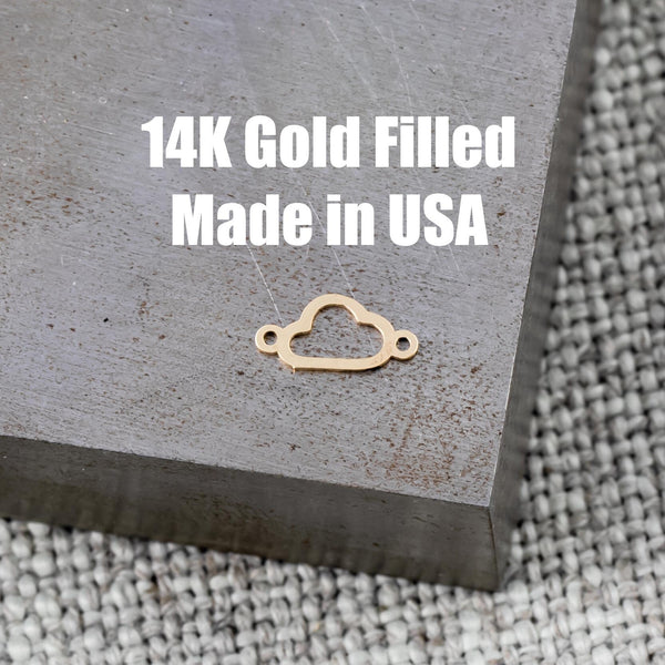 Cloud Connector - 14Kt Gold Filled Sterling Silver - Connectors - Permanent Jewelry Supply