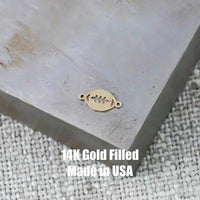 Football Connector Permanent Jewelry Connectors 14K Gold Filled or 925 Sterling Silver Gold Filled Connectors Bracelet Necklace Supply