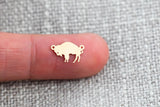 Buffalo Connector - 14Kt Gold Filled Sterling Silver - Animal Charms - Sports Connectors - Permanent Jewelry Supply