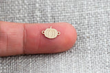 Pumpkin Connector - 14Kt Gold Filled Sterling Silver Fall Autumn Halloween Connectors - Permanent Jewelry Supply