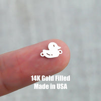 Duck Connector 14K Gold Filled Connector Permanent Jewelry 14K Gold Filled 925 Sterling Silver Connectors Bracelet Necklace PJ Supply