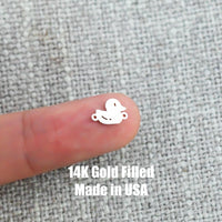 Duck Connector 14K Gold Filled Connector Permanent Jewelry 14K Gold Filled 925 Sterling Silver Connectors Bracelet Necklace PJ Supply