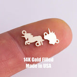 Unicorn Connector - 14Kt Gold Filled or Sterling Gun Connectors - For Permanent Jewelry Bracelet or Necklace - Permanent Jewelry Supply