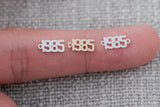 Gold filled personalized date connector, Permanent jewelry Supply, custom year or date charm, Year charm connector, charm bar