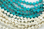 8mm Magnesite Turquoise Small Cross- Full 15 Inch Strand Gemstone Beads