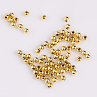 3mm 4mm 5mm 6mm 8mm Gold Beads Brass Spacer Beads Plain Seemless Gold Plated Brass Beads 200 pieces