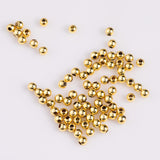 3mm Gold Beads Brass Spacer Beads Plain Seemless Gold Plated Brass Beads 3mm 200 pieces