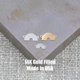 Rainbow Connector 14Kt Gold Filled Connectors Two Sizes 14K GF Sterling Silver - Connectors - Permanent Jewelry Connectors Supply