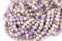 Natural Pink Amethyst Beads Faceted Round 4mm, 6mm, 8mm, 10mm, 12mm- Full 15.5 Inch strand AAA Quality