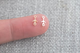 Set of 2x Airplane- Permanent Jewelry Connector 14kt Gold Filled Sterling Silver-Made from Scratch in USA
