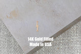 Two Pieces-2 x 14Kt Gold Filled or Sterling Silver Lightening Bolt Connectors - Bracelet or Necklace - Permanent Jewelry Supply