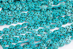 Turquoise Pumpkin Beads 19mm Pumpkins Halloween Blue Green Turquoise 15.5" Strand