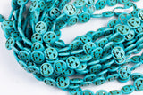 Turquoise Pumpkin Beads 19mm Pumpkins Halloween Blue Green Turquoise 15.5" Strand