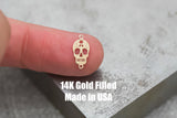 Sugar Skull Connectors La Muerta 14Kt Gold Filled or Sterling Connectors Permanent Jewelry Bracelet or Necklace Permanent Jewelry Supply