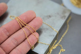 Gold Filled Drawn Flat Chain 1.3mm Heavy , Wholesale, USA Made, Chain by foot Permanent Jewelry Chain