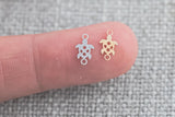 Turtle Tortoise Connector 14k Gold Filled Permanent Jewelry Connectors 14kt Gold Filled Sterling Silver Made in USA