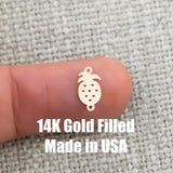 Pineapple Connector - 14Kt Gold Filled Sterling Silver - Connectors - Permanent Jewelry Supply