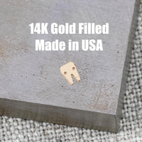 Molar Tooth Dentist Connector - 14Kt Gold Filled Sterling Silver - Connectors - Permanent Jewelry Supply