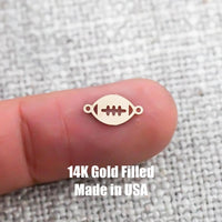 Football Connector Permanent Jewelry Connectors 14K Gold Filled or 925 Sterling Silver Gold Filled Connectors Bracelet Necklace Supply