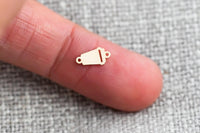 Coffee Cup Connector - 14Kt Gold Filled Sterling Silver - Coffee Connectors - Permanent Jewelry Supply